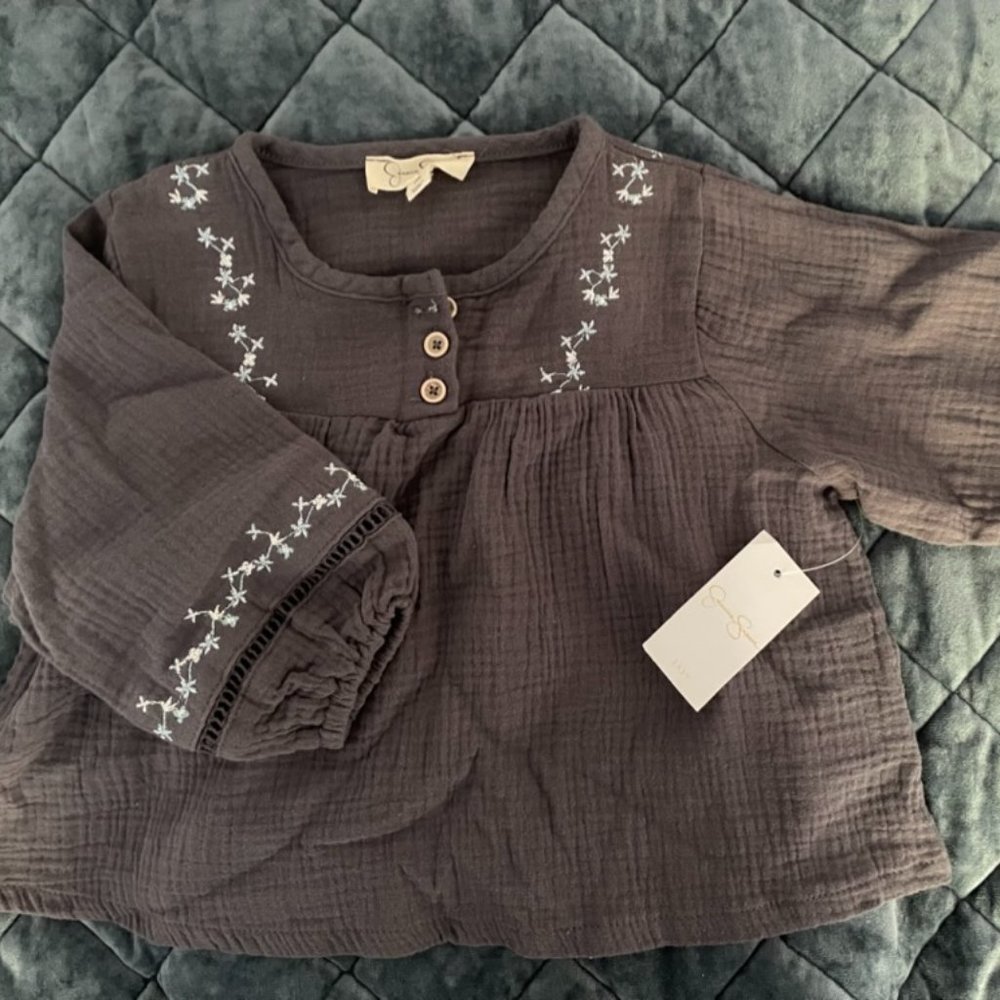 NEW woven embroidered top for little girls